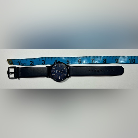 Fossil Womens Gazer Blue Multifunction Watch ES4109 - navy blue, stainless steel main image 4